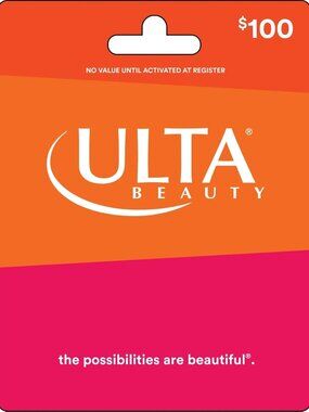 $100 Ulta Beauty Gift Card - Perfect for Skincare, Makeup & Beauty Lovers!